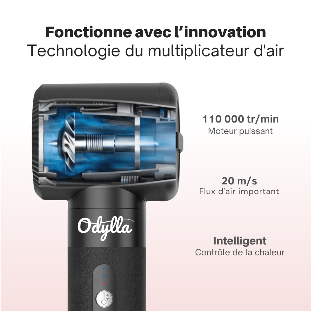 ODYLLA® - BROSSE SOUFFLANTE PRO 7 EN 1 + E-Book Offert